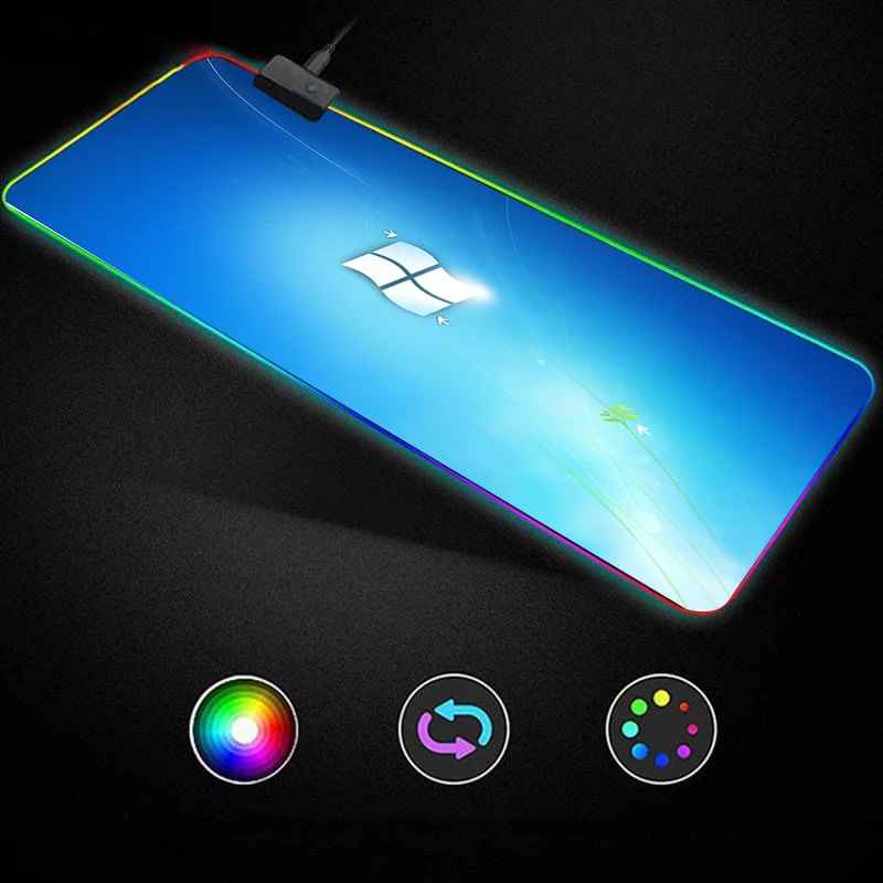 Windows Logo pattern design Anime RGB Gaming Mouse Pad Gamer Keyboard Desk Non-slip Rubber LED Mouse Mat 
Windows Logo pattern design Anime RGB Gaming Mouse Pad Gamer Keyboard Desk Non-slip Rubber LED Mouse Mat