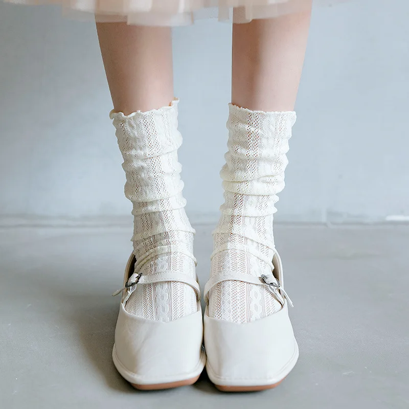 Fashion Women Long Knee Socks Japanese Hollow Pile Stocking Lolita Style for Girls Fairy Socks In Summer High Quality
Fashion Women Long Knee Socks Japanese Hollow Pile Stocking Lolita Style for Girls Fairy Socks In Summer High Quality
