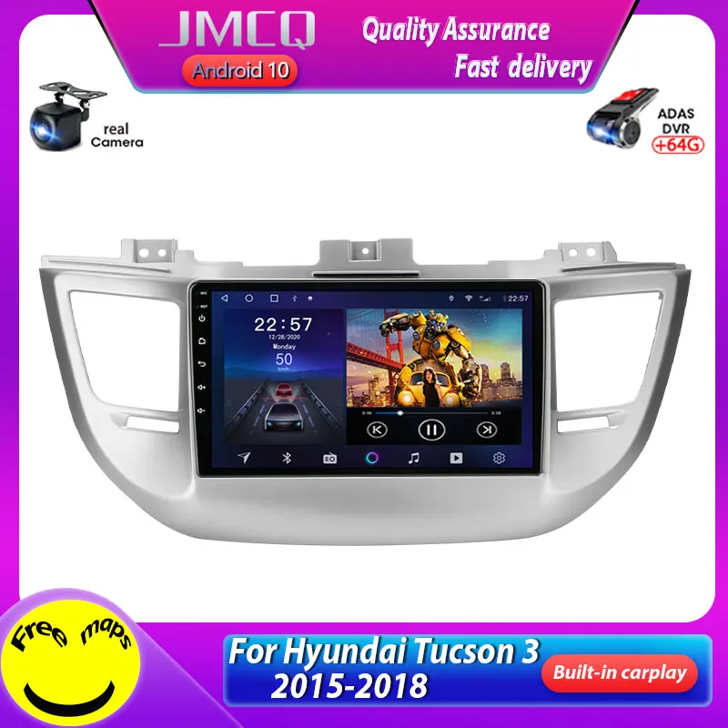 Мультимедийная магнитола JMCQ 2 Din + 32 ГБ Android 10 для Hyundai Tucson 3 2015 2018|Автомагнитолы| |