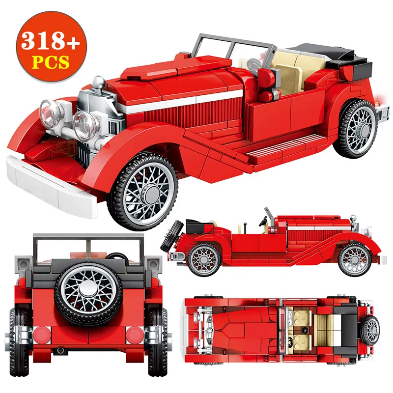 City Classical Convertible Racing Vehicle Model Building Blocks Mechanical Classic Cars MOC Bricks Toys For Kids
City Classical Convertible Racing Vehicle Model Building Blocks Mechanical Classic Cars MOC Bricks Toys For Kids