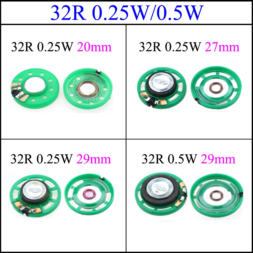 YuXi New Green Ultra-thin Mini speaker 32 ohms 0.25 watt 0.25W 0.5w 32R speaker Diameter 20 27MM 2.7CM /29mm
YuXi New Green Ultra-thin Mini speaker 32 ohms 0.25 watt 0.25W 0.5w 32R speaker Diameter 20 27MM 2.7CM /29mm