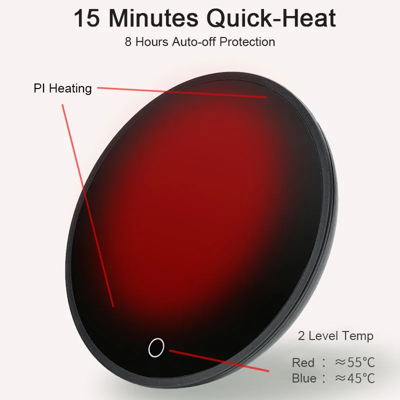 110V / 220V Coffee Mug Cup Warmer for Home Office Milk Tea Water Heating Pad 2 Constant-temperatures Optional
110V / 220V Coffee Mug Cup Warmer for Home Office Milk Tea Water Heating Pad 2 Constant-temperatures Optional