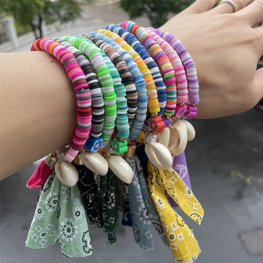 Bohemian Ethnic Shell Tassel Pendants Bracelet for Women Colorful Polymer Clay Discs Hand Chain Party Jewelry Gifts
Bohemian Ethnic Shell Tassel Pendants Bracelet for Women Colorful Polymer Clay Discs Hand Chain Party Jewelry Gifts