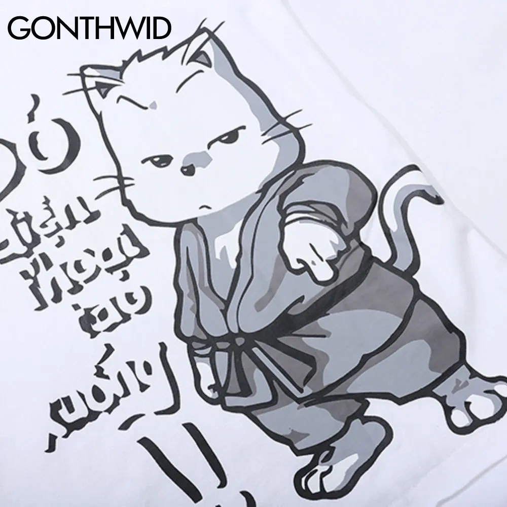 GONTHWID Tshirts Harajuku Hip Hop Casual Cartoon Cat Print Ripped Hole Short Sleeve Cotton T-Shirts Loose Streetwear Tees Tops
GONTHWID Tshirts Harajuku Hip Hop Casual Cartoon Cat Print Ripped Hole Short Sleeve Cotton T-Shirts Loose Streetwear Tees Tops