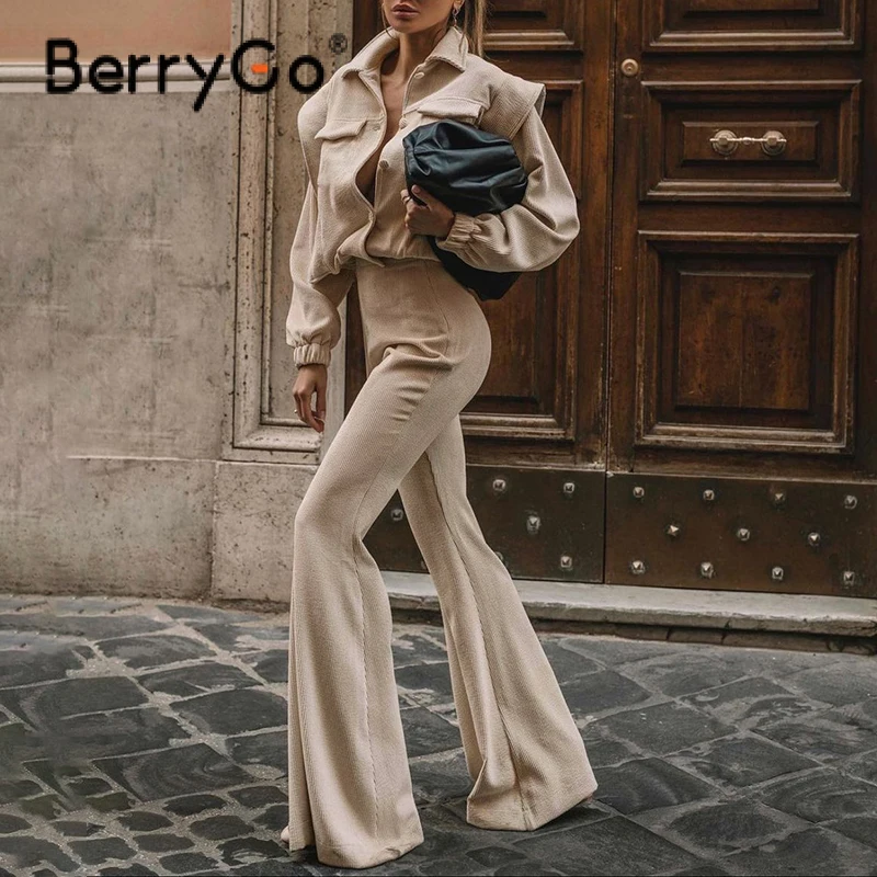 BerryGo Autumn winter corduroy two piece sets women Thicken casual sets flared trouser sets female Solid trousers suits 2021 new
BerryGo Autumn winter corduroy two piece sets women Thicken casual sets flared trouser sets female Solid trousers suits 2021 new