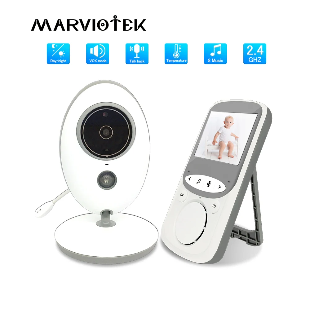 

Baby Monitor with Camera Wireless Music Intercom IR Audio Video Nanny Camera Temperature Monitoring babysitter VB605 baby phone