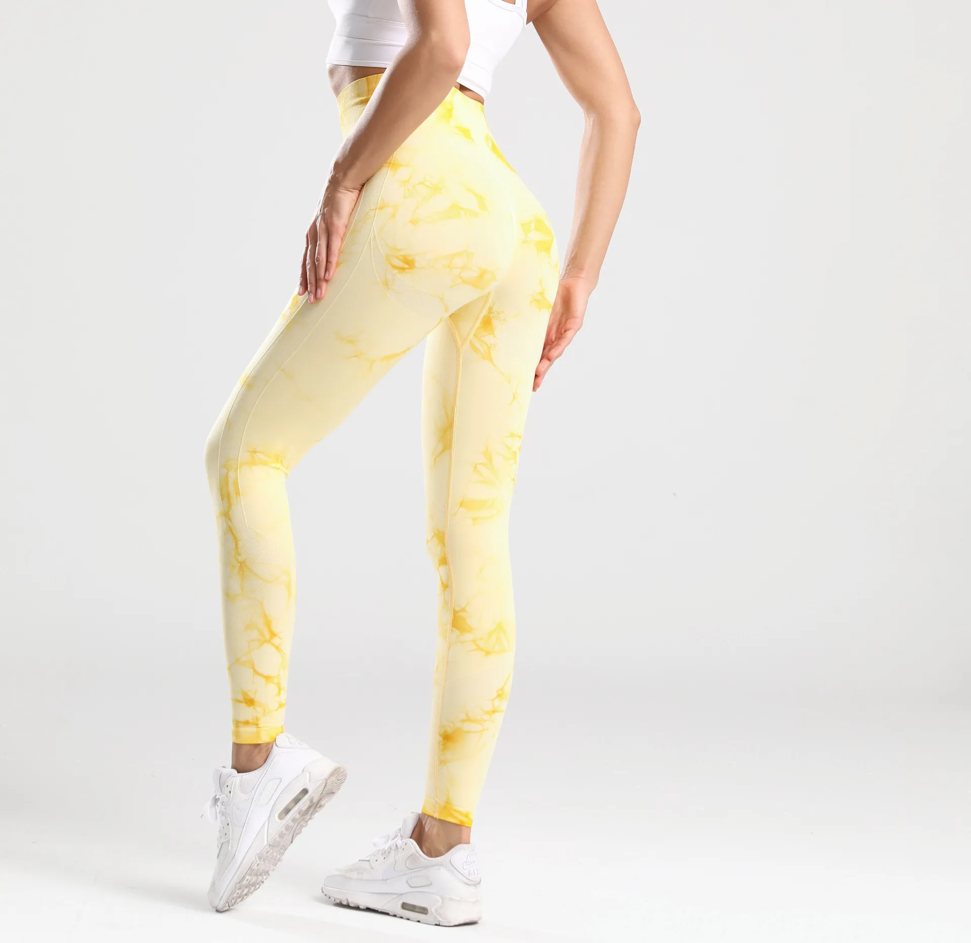 Tie Dye Seamless High Waist Leggings Women's Sports Fitness Yoga Pants Peach Hips Were Thin Stretch Running Training Leggings 
Tie Dye Seamless High Waist Leggings Women's Sports Fitness Yoga Pants Peach Hips Were Thin Stretch Running Training Leggings