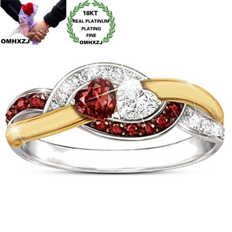 OMHXZJ Wholesale RR1250 European Fashion Fine Woman Girl Party Birthday Wedding Gift Heart AAA Zircon 18KT Gold White Gold Ring
OMHXZJ Wholesale RR1250 European Fashion Fine Woman Girl Party Birthday Wedding Gift Heart AAA Zircon 18KT Gold White Gold Ring