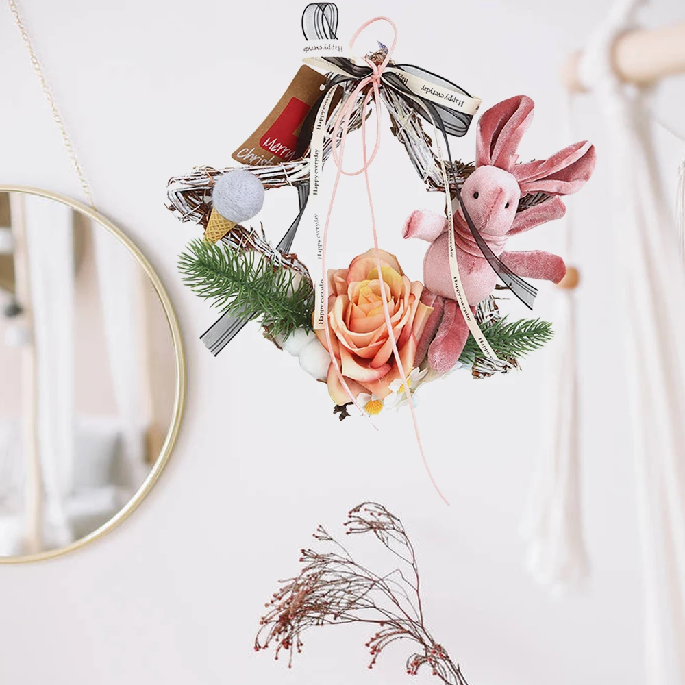 Artificial Flower Wreath Easter Hanging Wall Ornament Handwork Rattan Bunny Door Wreath Hanging Decoration Photography Props 
Artificial Flower Wreath Easter Hanging Wall Ornament Handwork Rattan Bunny Door Wreath Hanging Decoration Photography Props