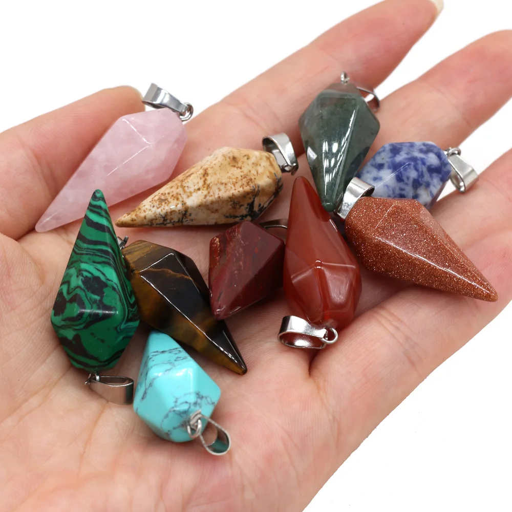 4pc Natural Stone Pendant Cone shape Blue Sand Opal Pendant for Jewelry Making DIY Necklace Women Gift 15x33mm
4pc Natural Stone Pendant Cone shape Blue Sand Opal Pendant for Jewelry Making DIY Necklace Women Gift 15x33mm