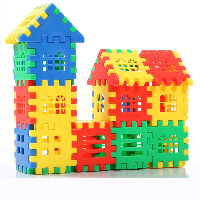

24pcs 3D Puzzle Games Cube Toys For Children Wooden Blocks Jigsaw Hobby Other Brain Toy Bricks House Interactive Toys For Kids