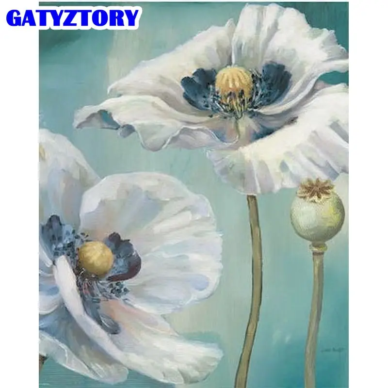 GATYZTORY 40x50cm Framed Painting By Numbers Kits For Adults Two White Flower Picture By Number HandPainted Home Decoration
GATYZTORY 40x50cm Framed Painting By Numbers Kits For Adults Two White Flower Picture By Number HandPainted Home Decoration