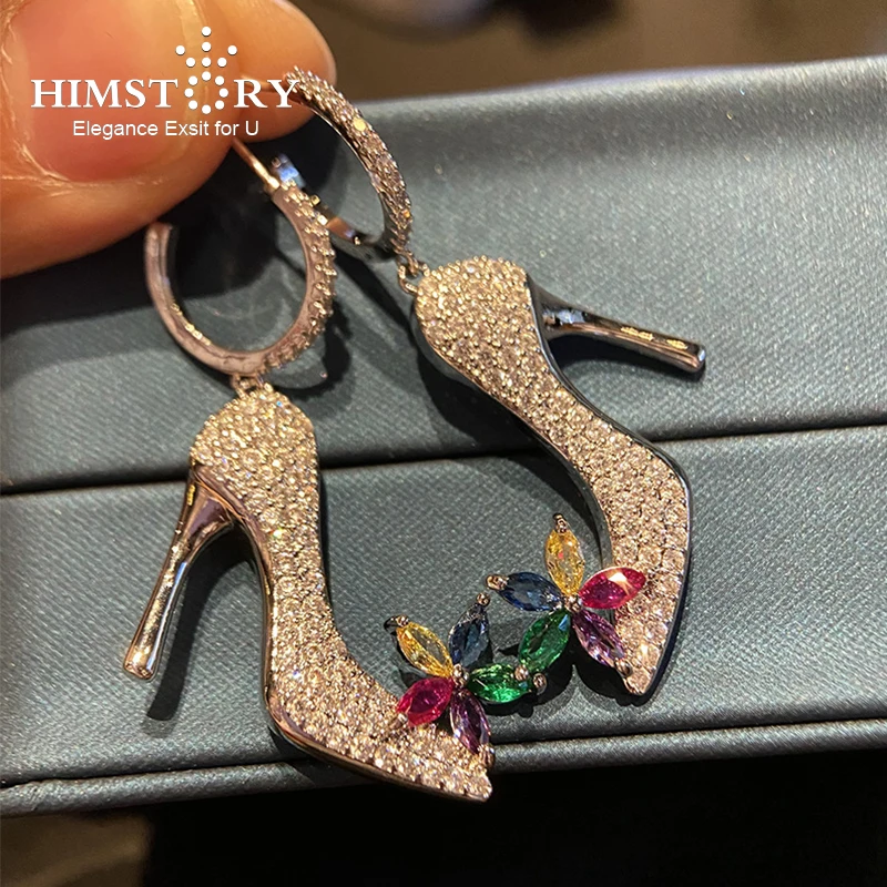 Himstory Personality Needle Fashion Jewelry High Heels Earrings Cinderella's Cubic Crystal Shoes Flowers Colored Zircon Earrings
Himstory Personality Needle Fashion Jewelry High Heels Earrings Cinderella's Cubic Crystal Shoes Flowers Colored Zircon Earrings