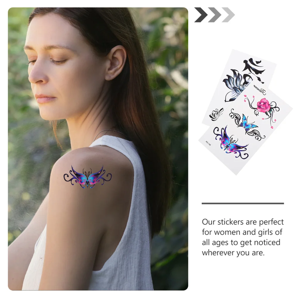 2 Sets/60pcs Tattoos Stickers Body Tattoos Arm Color Floral Stickers Neck Decals 
2 Sets/60pcs Tattoos Stickers Body Tattoos Arm Color Floral Stickers Neck Decals