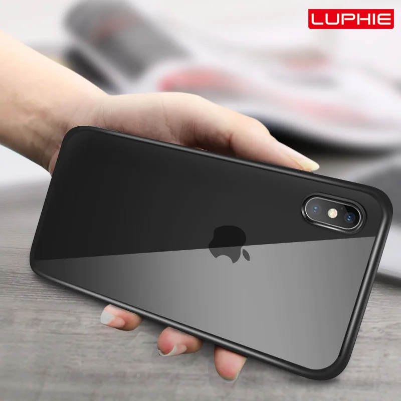 LUPHIE Transparent Case For iPhone X XS Max XR 8 7 Plus Shockproof Clear Cover Luxury Silicone Cases |