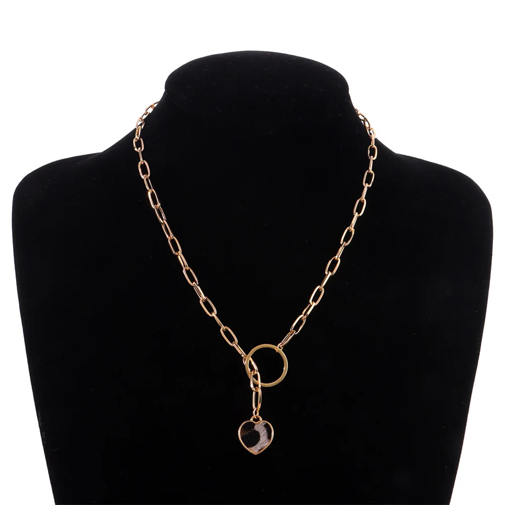 YOUVI Simple Clavicle Chain Necklace for Women Adjustable Leopard Heart Pedants Necklace Jewelry Aesthetic Kpop Collier Femme
YOUVI Simple Clavicle Chain Necklace for Women Adjustable Leopard Heart Pedants Necklace Jewelry Aesthetic Kpop Collier Femme