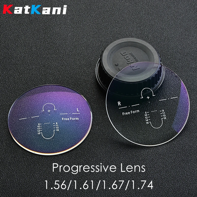

KatKani 1.56/1.61/1.67/1.74 Progressive Multifocal Lenses HD Radiation Protection Anti-Fatigue HMC Coating SPH/CYL/ADD 1 Pair