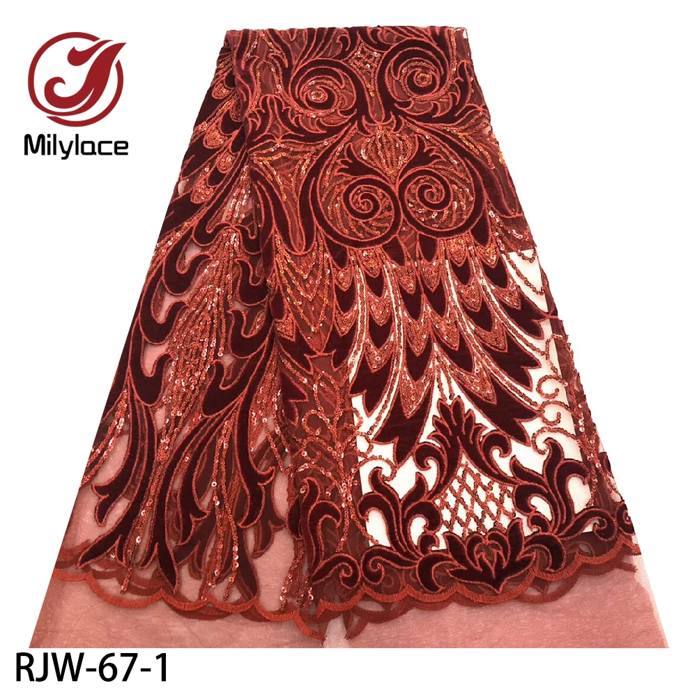 Milylace African Lace Fabric 2020 High Quality African Velvet Lace Fabric Nigerian Lace Fabrics for Wedding RJW-67
Milylace African Lace Fabric 2020 High Quality African Velvet Lace Fabric Nigerian Lace Fabrics for Wedding RJW-67