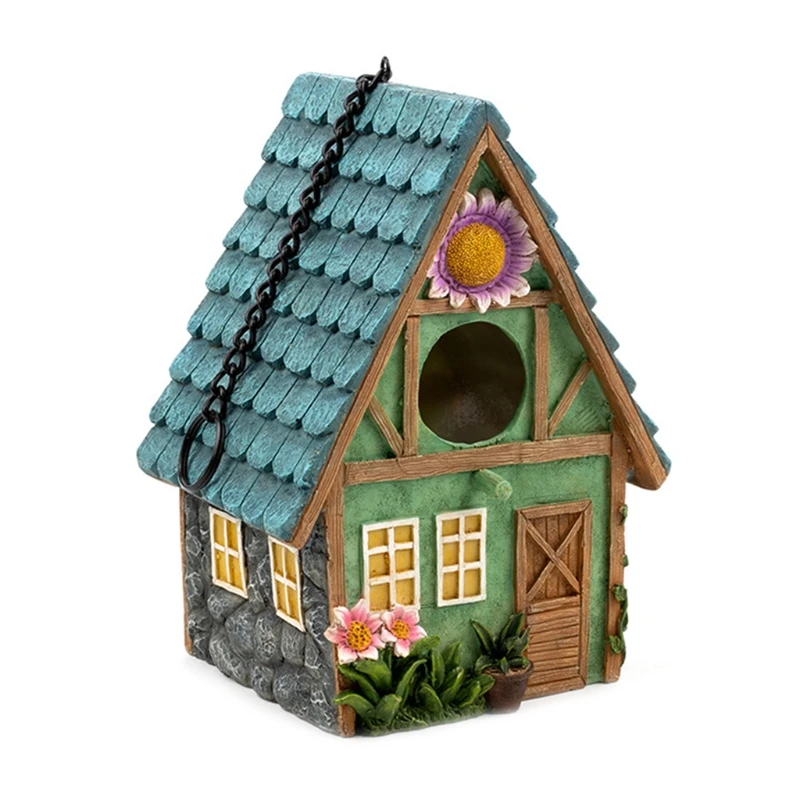 Resin Hand-Painted Colourful Birdhouse Garden Country Cottages Bird House Outdoor Decorative Nesting Box for Small Birds
Resin Hand-Painted Colourful Birdhouse Garden Country Cottages Bird House Outdoor Decorative Nesting Box for Small Birds