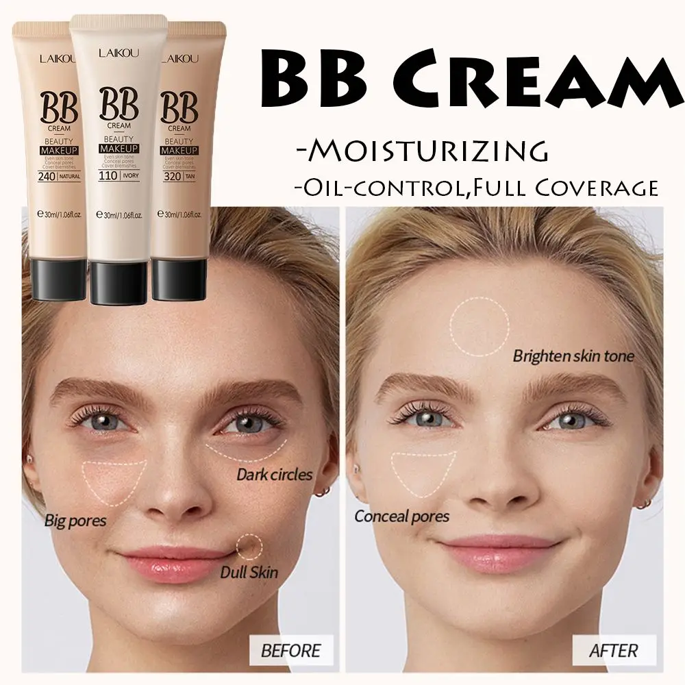 Face Liquid Foundation Moisturizing BB Cream Oil-control Full Coverage Waterproof Long Lasting Concealer Cosmetic
Face Liquid Foundation Moisturizing BB Cream Oil-control Full Coverage Waterproof Long Lasting Concealer Cosmetic