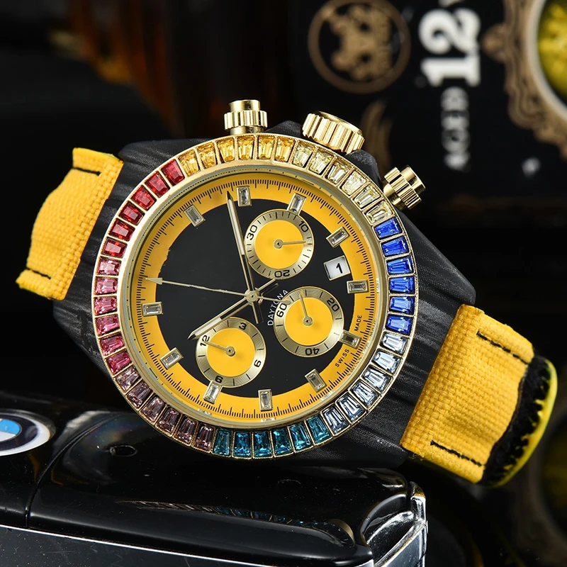 2021 new brand AAAcolor diamond multi-function six-pin quartz watch waterproof rainbow circle watch fashion unisex watch
2021 new brand AAAcolor diamond multi-function six-pin quartz watch waterproof rainbow circle watch fashion unisex watch