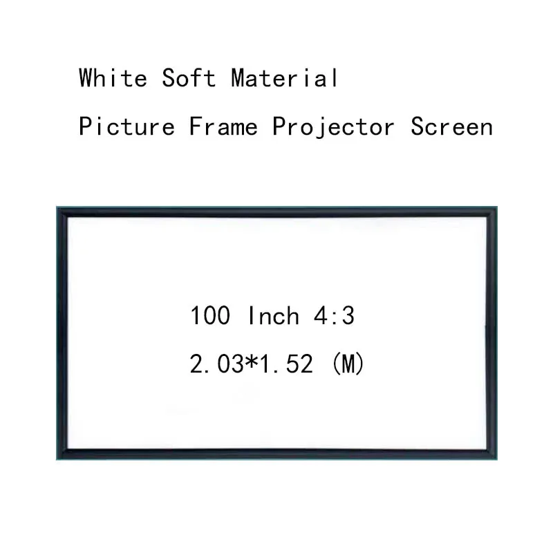 Thinyou Wall Mounted 100inch 4:3 White Soft Material Picture frame projector screen 4.5CM for Office Home Cinema Theater
Thinyou Wall Mounted 100inch 4:3 White Soft Material Picture frame projector screen 4.5CM for Office Home Cinema Theater