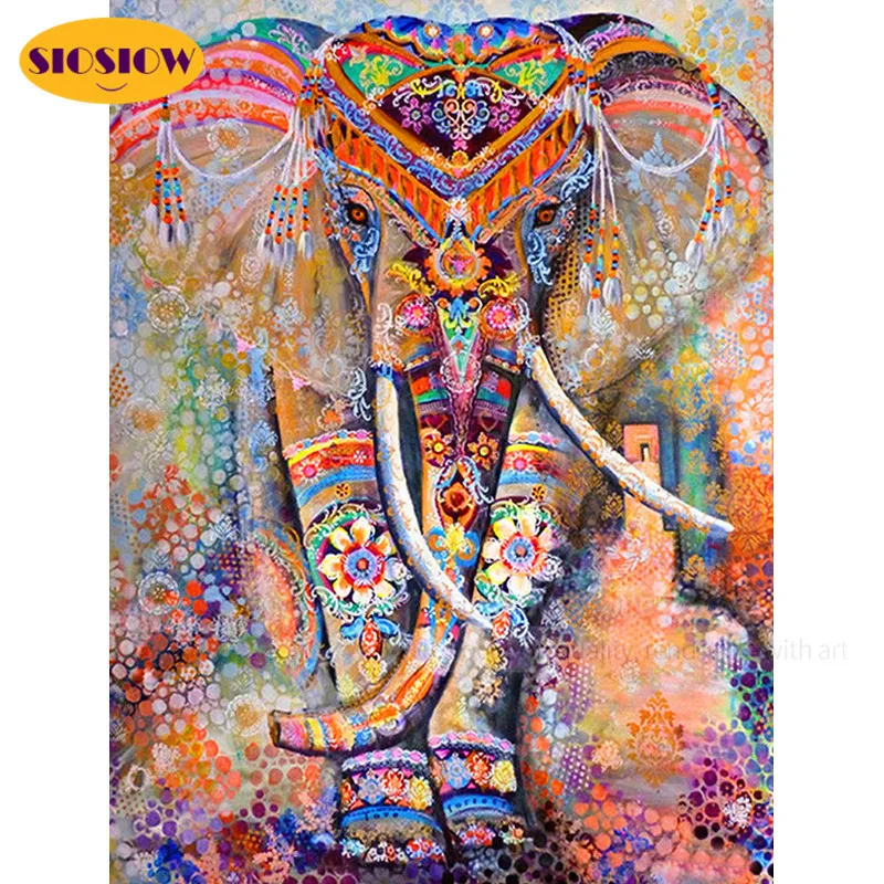 

5d Diy Алмазная мозаика с вышивкой в виде животных и 3D алмазов картина Красочные Слон камни в форме ромба Сверла Набор для вышивания крестиком ...