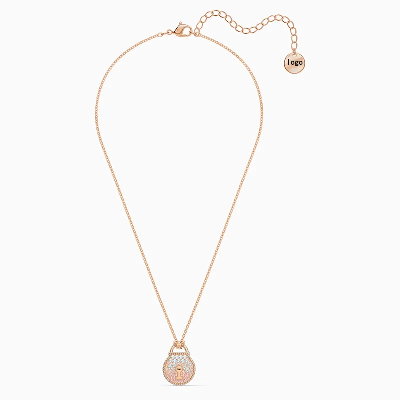 2020 Fashion Trend SWA New TOGETHERNESS LOCK Necklace Charming Lock Shape Rose Gold Necklace Women Romantic Jewelry Gift
2020 Fashion Trend SWA New TOGETHERNESS LOCK Necklace Charming Lock Shape Rose Gold Necklace Women Romantic Jewelry Gift