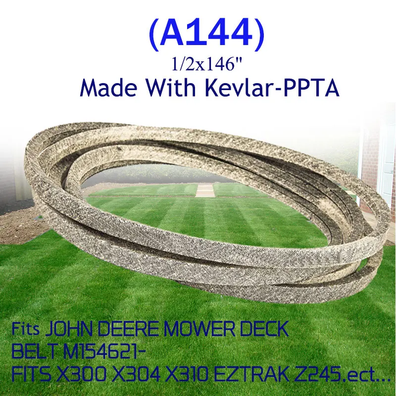 Косилка палуба ремень 1/2 "x 146" подходит X300 X304 X310 Eztrak Z245 для John Deere Para арамидное