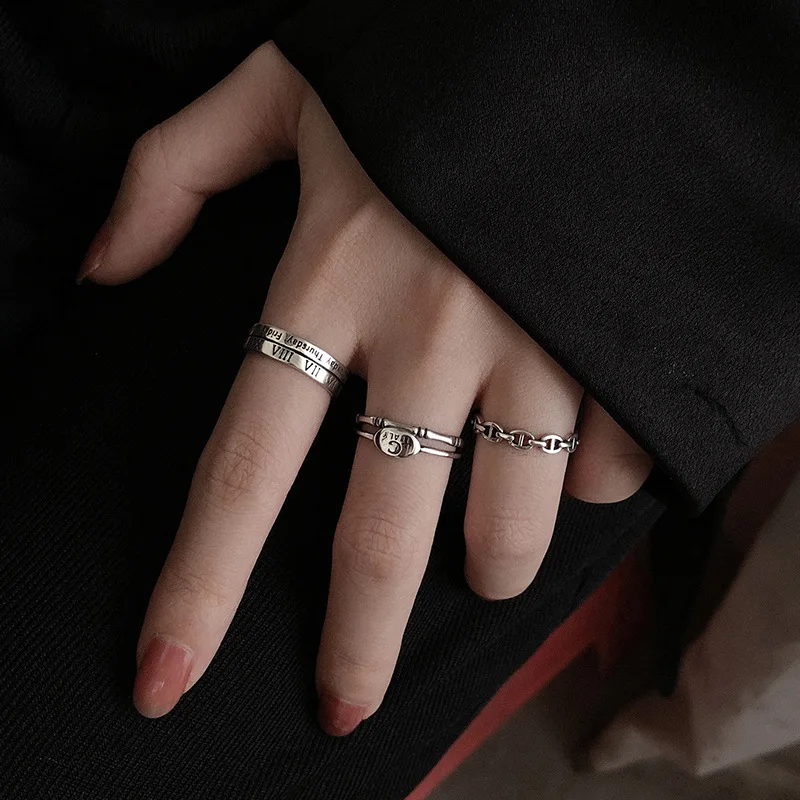 1Pcs Retro Roman Numerals Open Ring 2021 New Trendy Double Layer Silver Color Finger Jewelery Rings For Female's Opening Rings
1Pcs Retro Roman Numerals Open Ring 2021 New Trendy Double Layer Silver Color Finger Jewelery Rings For Female's Opening Rings