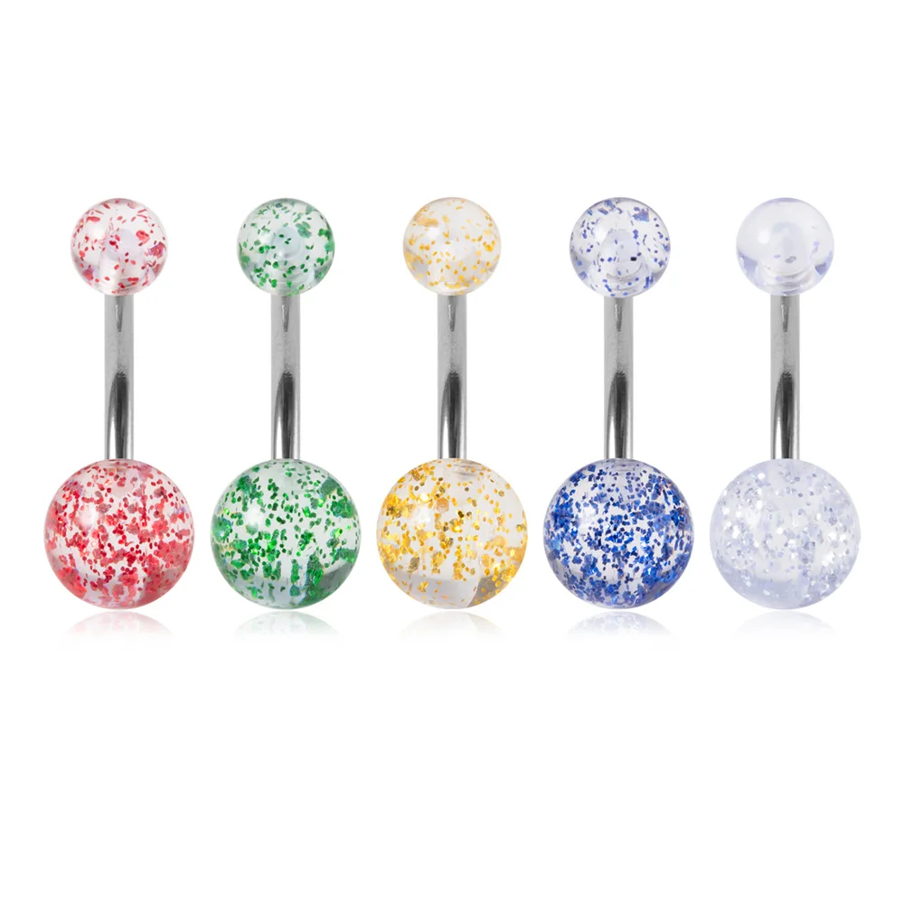 5PCS 14G Stainless Bar Steel Belly Button Rings for Women Girls Acrylic Ball Screw Navel Ring Bars Fashion Body Piercing Jewelry
5PCS 14G Stainless Bar Steel Belly Button Rings for Women Girls Acrylic Ball Screw Navel Ring Bars Fashion Body Piercing Jewelry
