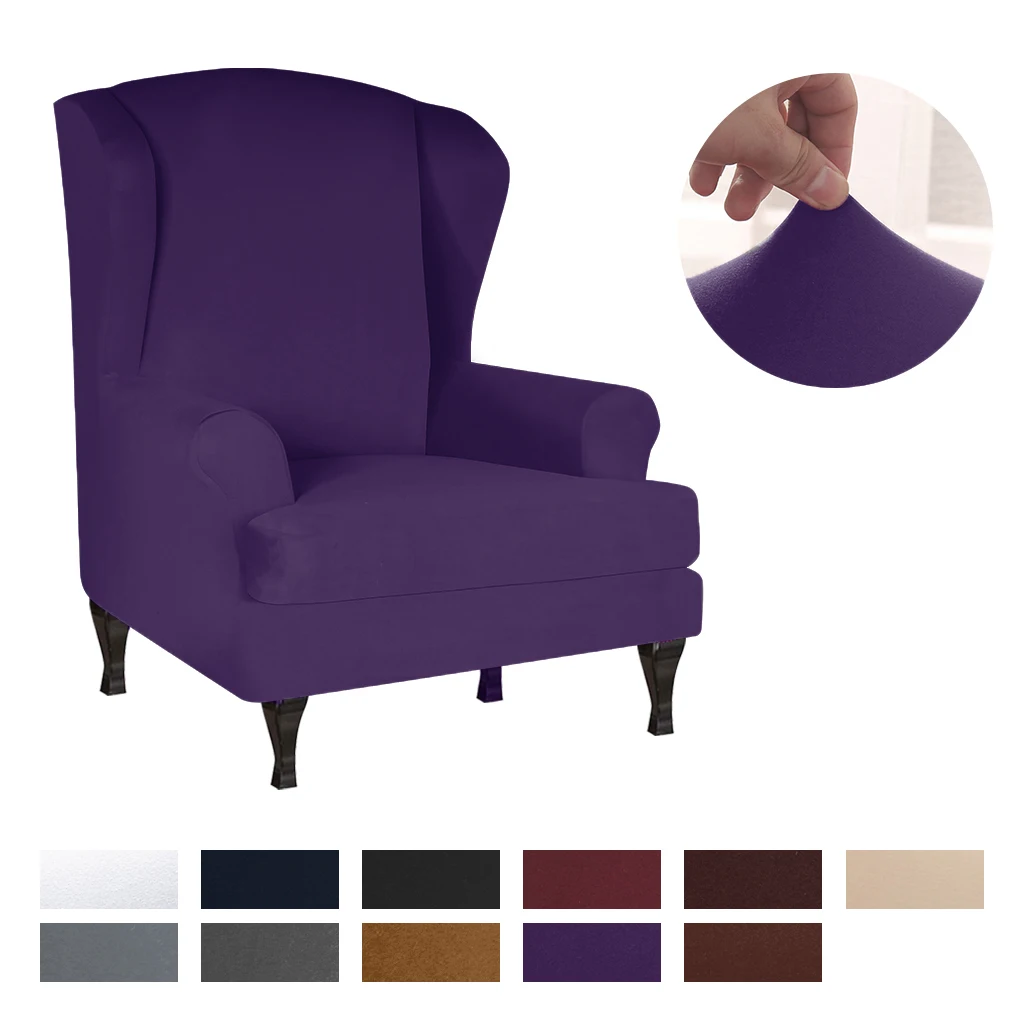 Однотонный чехол Wingback из микрофибры для кресла, 2 предмета, эластичный чехол для кресла с наволочкой
Однотонный чехол Wingback из микрофибры для кресла, 2 предмета, эластичный чехол для кресла с наволочкой