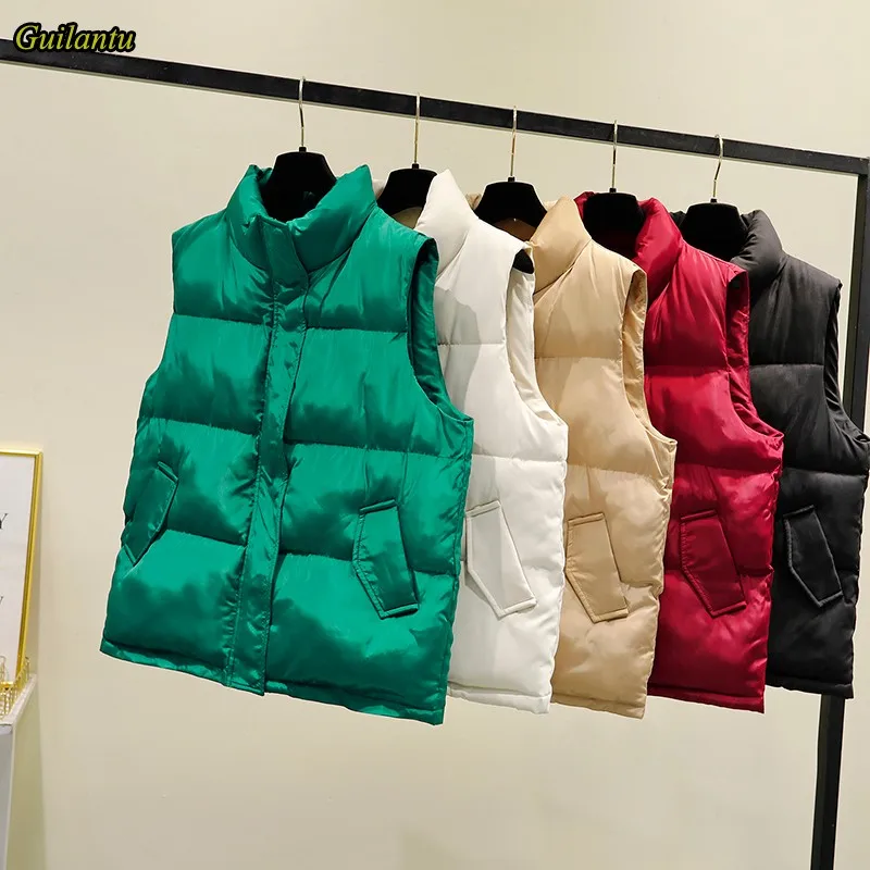 Spring Autumn Cotton Padded Vests For Women Overcoat Stand Collar Sleeveless Waistcoat Coat Female Plus Size Short Vest Top
Spring Autumn Cotton Padded Vests For Women Overcoat Stand Collar Sleeveless Waistcoat Coat Female Plus Size Short Vest Top