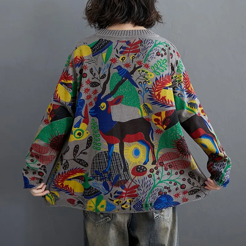 Oversized Women Autumn Casual Sweaters New Arrival 2020 Streetwear Vintage Print Loose Comfortable Female Knitted Pullover
Oversized Women Autumn Casual Sweaters New Arrival 2020 Streetwear Vintage Print Loose Comfortable Female Knitted Pullover