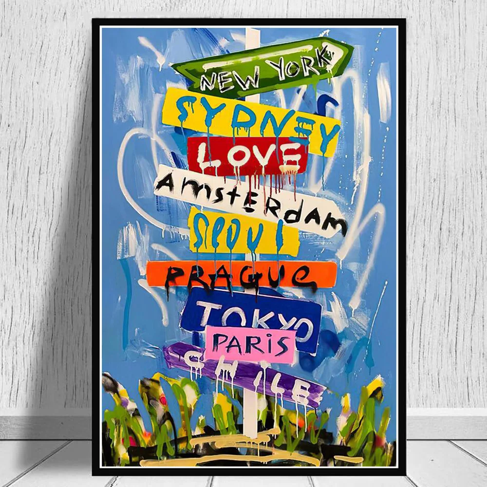 Abstract Graffiti Guide Board City Poster And Prints Street Art Canvas Painting On The Wall Decor Mural Picture For Living Room
Abstract Graffiti Guide Board City Poster And Prints Street Art Canvas Painting On The Wall Decor Mural Picture For Living Room