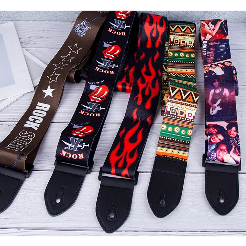 Adjustable Widened Printed Guitar Straps New Acoustic Electric Bass Unique Patterns Big Tongue Band Spider Folk-custom Khaki
Adjustable Widened Printed Guitar Straps New Acoustic Electric Bass Unique Patterns Big Tongue Band Spider Folk-custom Khaki