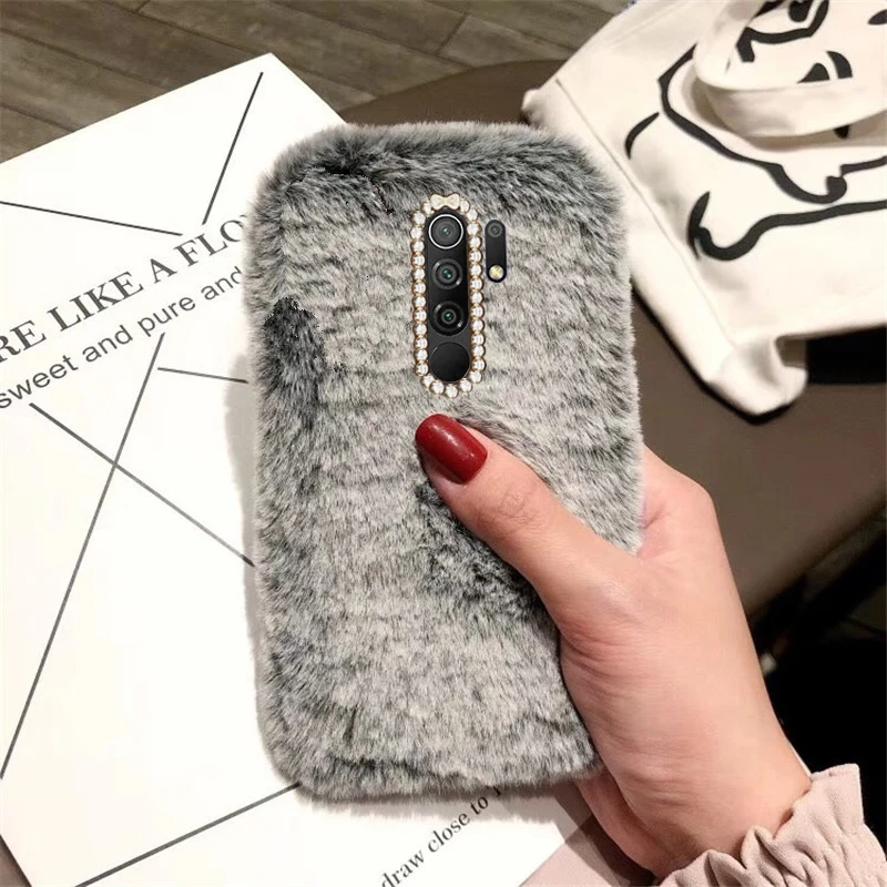 XiaoMi RedMi 9 Case lovely Plush rabbit Keep warm Shiny diamond Silicone protection shockproof Back Cover For RedMi 9AT Case
XiaoMi RedMi 9 Case lovely Plush rabbit Keep warm Shiny diamond Silicone protection shockproof Back Cover For RedMi 9AT Case