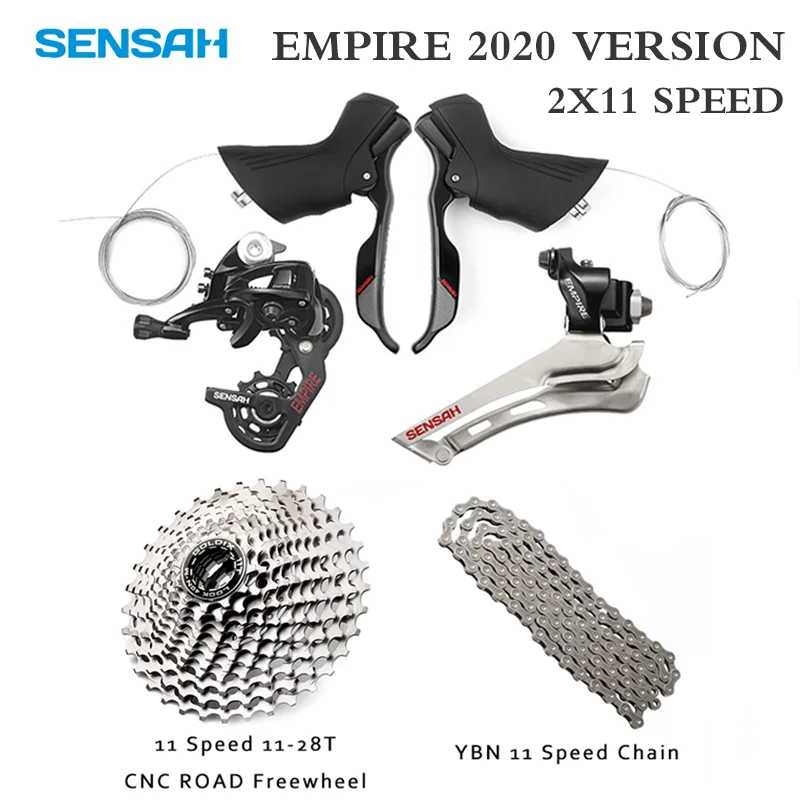 SENSAH EMPIRE Road Bike 2*11 Speed Bicycle Shifter Lever Rear Derailleur Groupset Cassette Freewheel YBN Chain Derailleur
SENSAH EMPIRE Road Bike 2*11 Speed Bicycle Shifter Lever Rear Derailleur Groupset Cassette Freewheel YBN Chain Derailleur