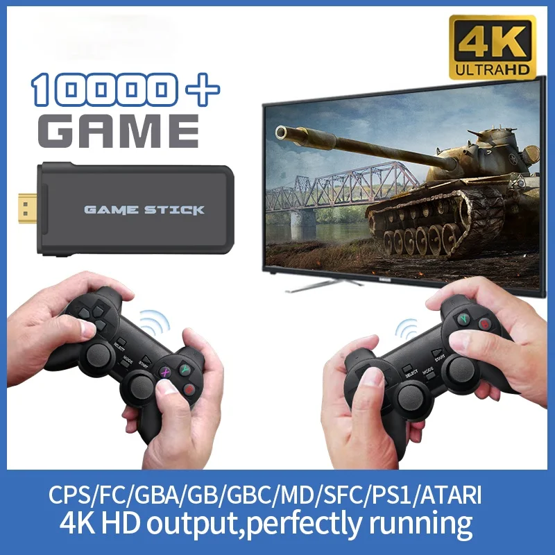 Portable 4K TV Video Game Console With 2.4G Wireless Controller Support CPS PS1 Classic Games Retro Game Console
Portable 4K TV Video Game Console With 2.4G Wireless Controller Support CPS PS1 Classic Games Retro Game Console