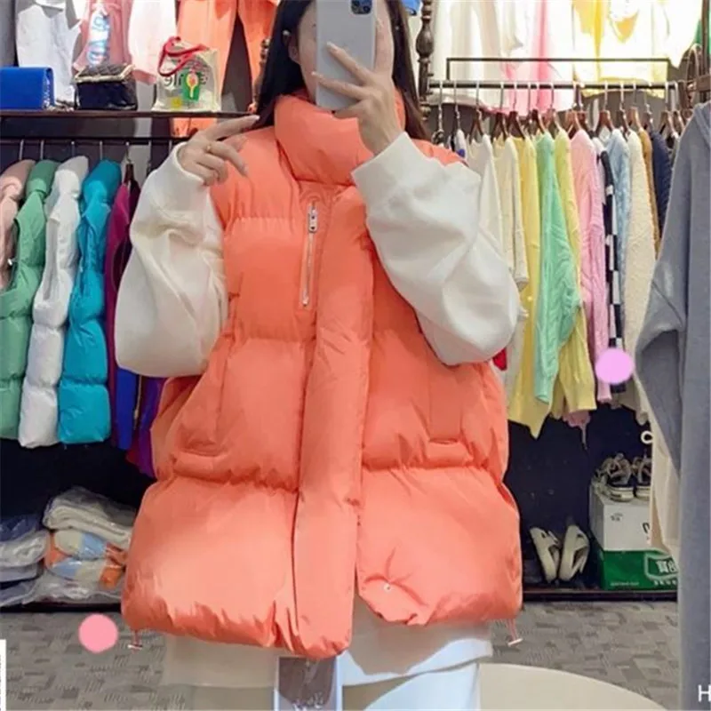 Женский короткий жилет на молнии, однотонный хлопковый короткий жилет с воротником-стойкой и карманами, Осень-зима 234
Женский короткий жилет на молнии, однотонный хлопковый короткий жилет с воротником-стойкой и карманами, Осень-зима 234