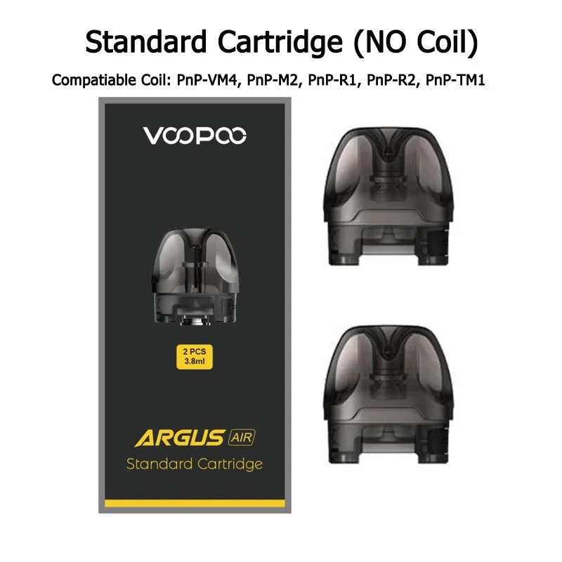 

2pcs/pack VOOPOO ARGUS Air Pod Cartridge 3.8ml Empty Pod & Pod with 0.8ohm Coil E-Cigarette vape Tank for ARGUS Air Pod Vape Kit