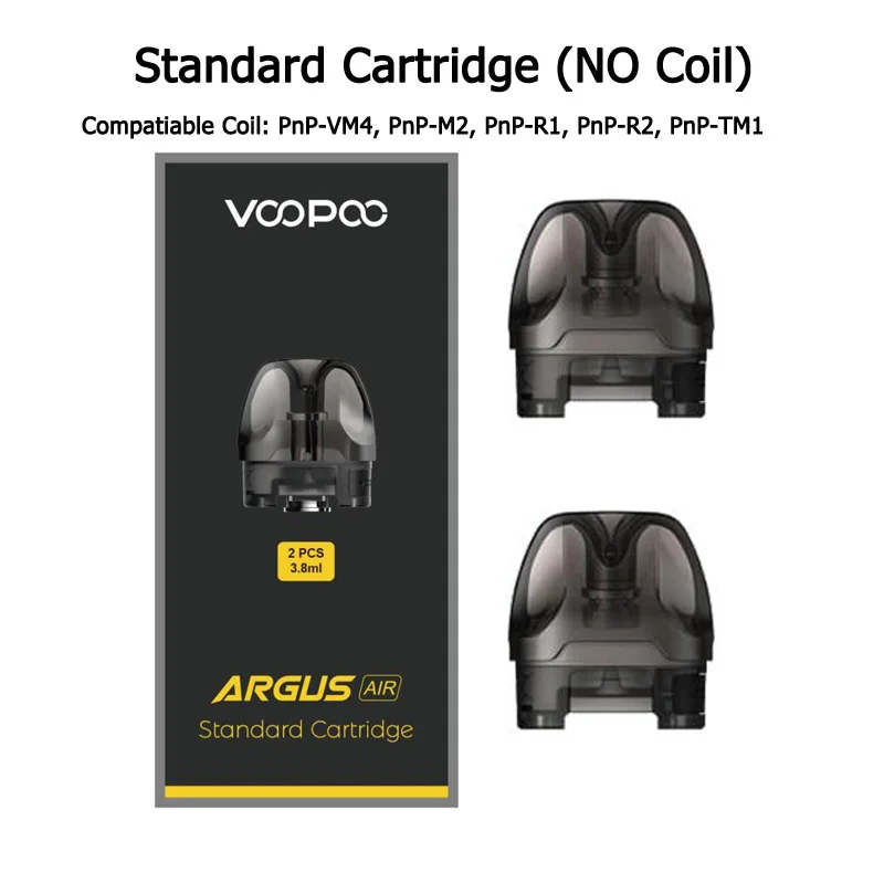2pcs/pack VOOPOO ARGUS Air Pod Cartridge 3.8ml Empty Pod & Pod with 0.8ohm Coil E-Cigarette vape Tank for ARGUS Air Pod Vape Kit
2pcs/pack VOOPOO ARGUS Air Pod Cartridge 3.8ml Empty Pod & Pod with 0.8ohm Coil E-Cigarette vape Tank for ARGUS Air Pod Vape Kit