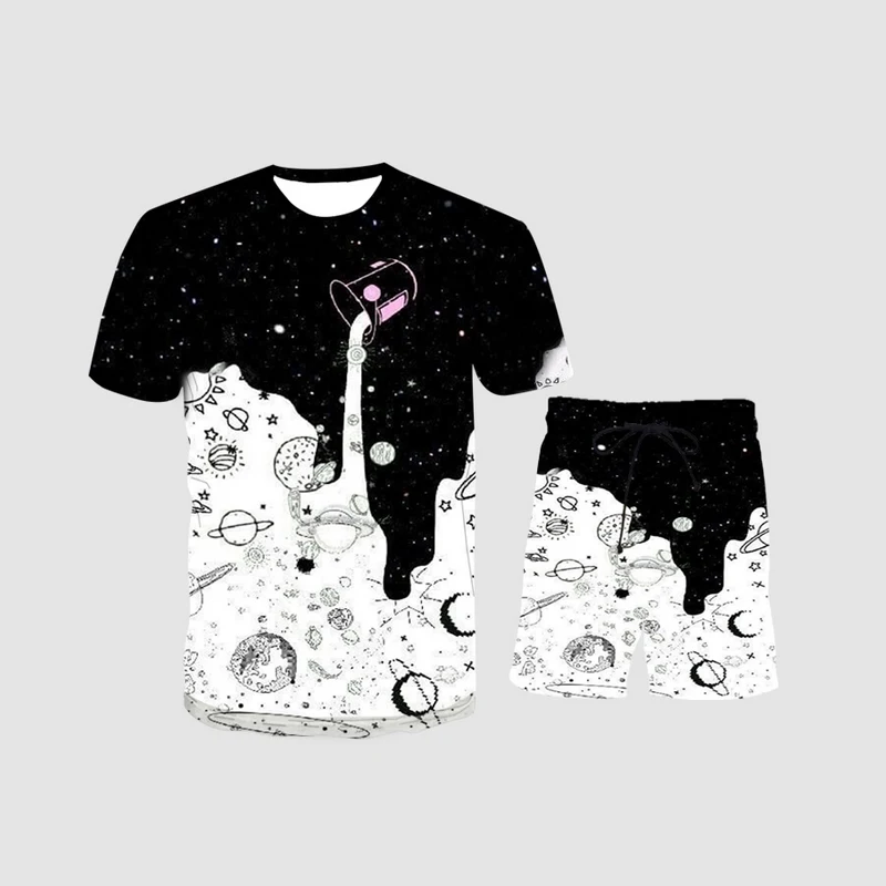 2021 New Cool Fashion Men's Sets Summer Short Sleeve T-Shirt/ Shorts 2 Pcs Creative Print 3D T Shirt Summer Can Be Large 
2021 New Cool Fashion Men's Sets Summer Short Sleeve T-Shirt/ Shorts 2 Pcs Creative Print 3D T Shirt Summer Can Be Large