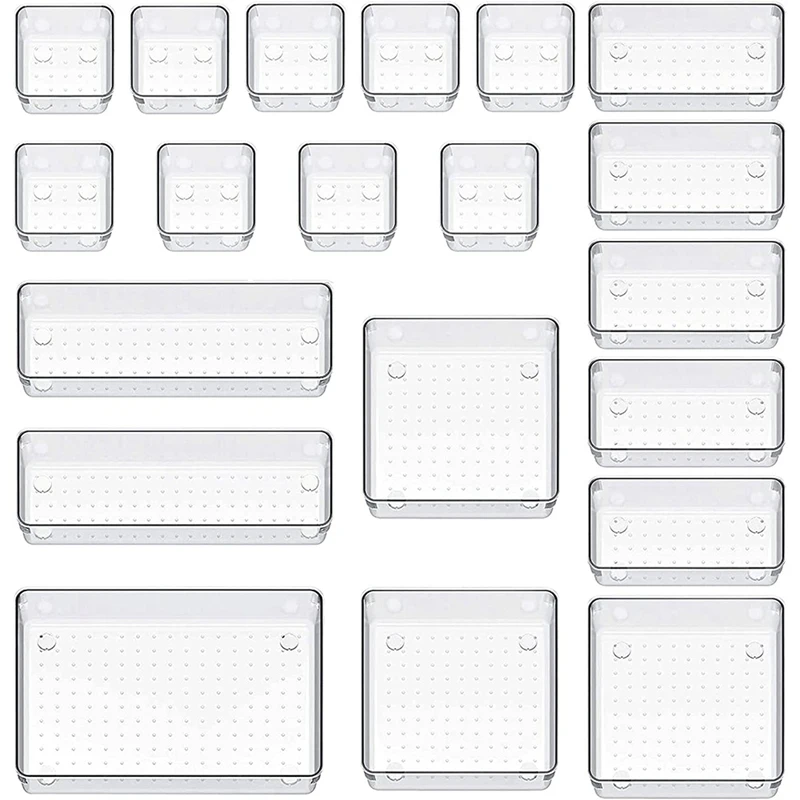 20Pcs Storage Box Drawers, Organiser Drawer Set, Transparent Drawer Insert,Organiser For Dressing Table, Kitchen, Office
20Pcs Storage Box Drawers, Organiser Drawer Set, Transparent Drawer Insert,Organiser For Dressing Table, Kitchen, Office