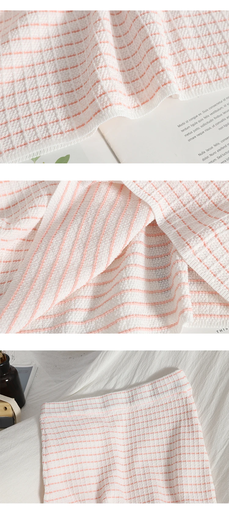 Women's Skirt Suit Summer Dress round neck slimming plaid top + hip Skirt with reduced age knitted plaid two-piece Suit Women 
Women's Skirt Suit Summer Dress round neck slimming plaid top + hip Skirt with reduced age knitted plaid two-piece Suit Women
