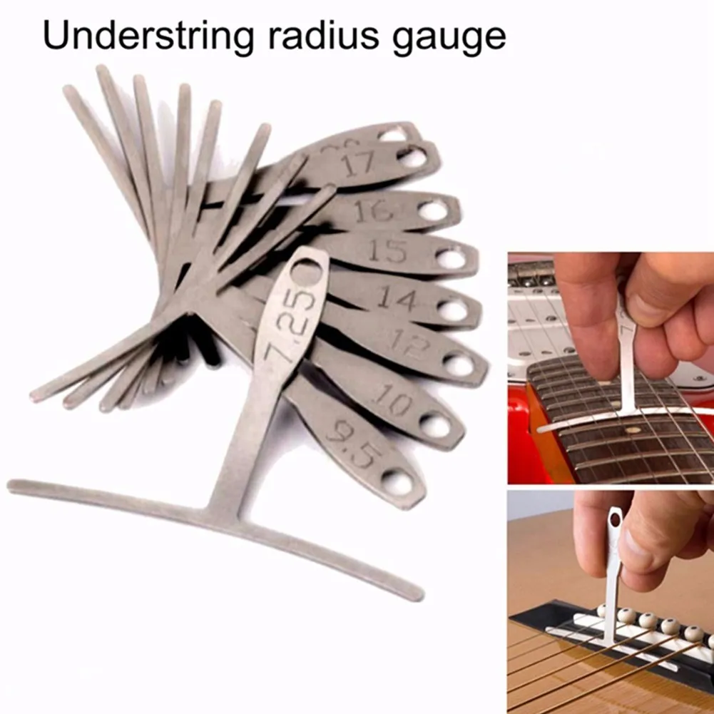 9Pcs Guitar Understring Radius Gauge Ruler String Gauges Measuring Luthier Tools For Electric Guitare Bass Acoustic Guitarra
9Pcs Guitar Understring Radius Gauge Ruler String Gauges Measuring Luthier Tools For Electric Guitare Bass Acoustic Guitarra