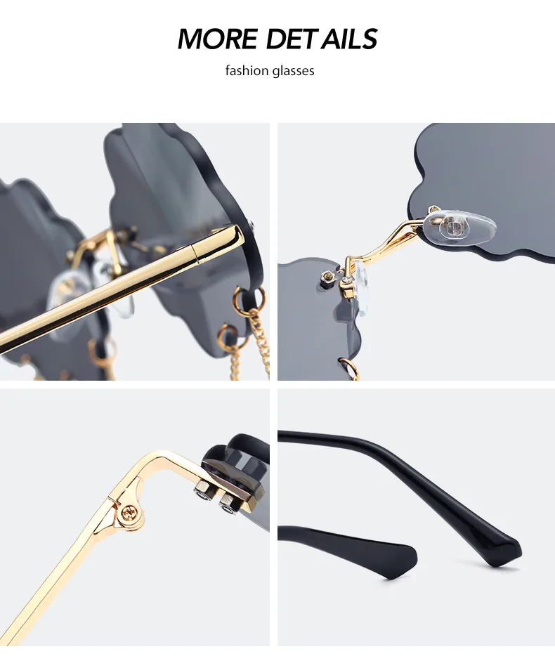 New Hot Fashion Rimless Sunglasses Vintage Funny Clouds Tassel Trendy Steampunk Sun Glasses Shades UV400 Eyewear Accessories
New Hot Fashion Rimless Sunglasses Vintage Funny Clouds Tassel Trendy Steampunk Sun Glasses Shades UV400 Eyewear Accessories