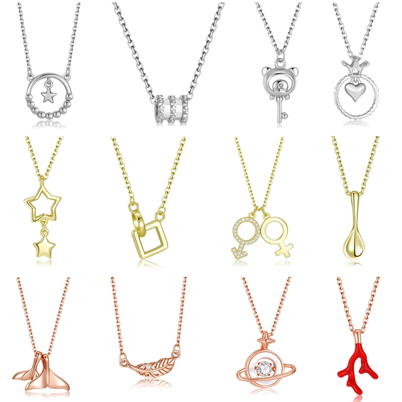 Authentic 925 Silver Rose Gold Hearts Necklace For Women Mermaid Tail Stars Pendants Statement Necklace Accessories Jewelry
Authentic 925 Silver Rose Gold Hearts Necklace For Women Mermaid Tail Stars Pendants Statement Necklace Accessories Jewelry