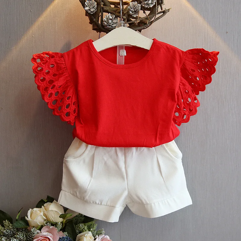 Kids Girls Summer Clothing Sets Hollow out Tops + White Short 2021 New Arrival Fashion Clothes Suit Princess Clothing Set 4-10Y
Kids Girls Summer Clothing Sets Hollow out Tops + White Short 2021 New Arrival Fashion Clothes Suit Princess Clothing Set 4-10Y