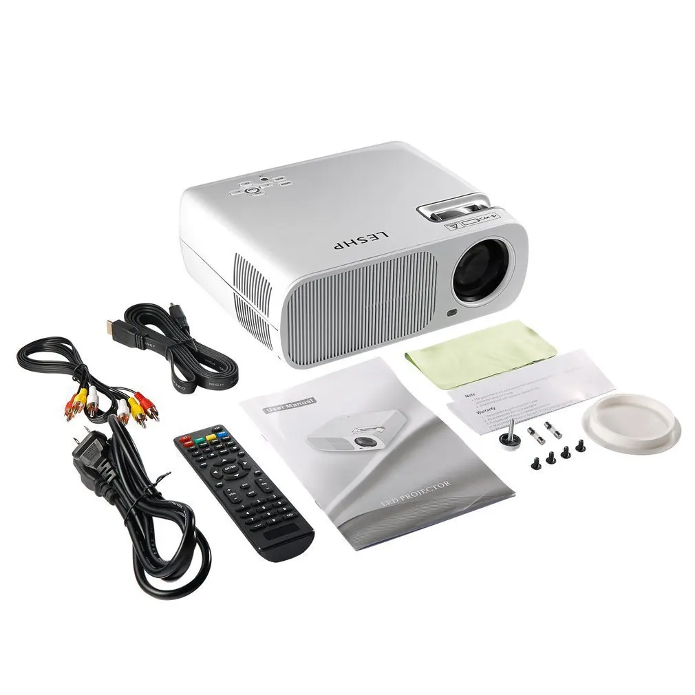 LESHP Video Projector 2600 LM Home Cinema Support 1080P HD 3D With 5.0 Inch LCD TFT Display + Free HDMI-compatible BL20
LESHP Video Projector 2600 LM Home Cinema Support 1080P HD 3D With 5.0 Inch LCD TFT Display + Free HDMI-compatible BL20